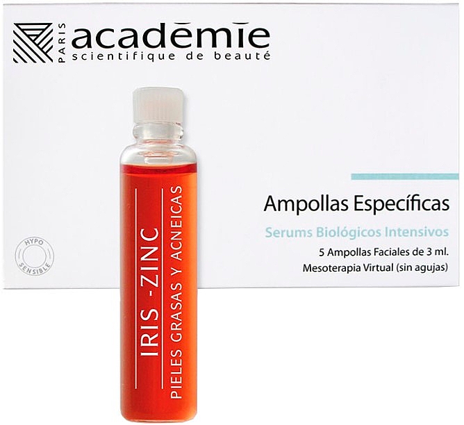 Ампулы для лица с ирис-цинком - Academie Ampoules Iris Zinc — фото N1