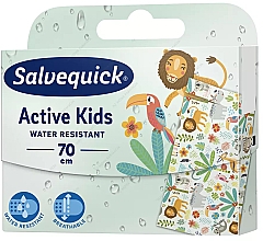 Водостойкие пластыри для активных детей, 70 см - Salvequick Active Kids Water Resistant — фото N1
