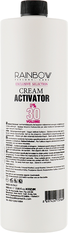 Окислитель 9% - Rainbow Professional Exclusive Cream Activator — фото N2