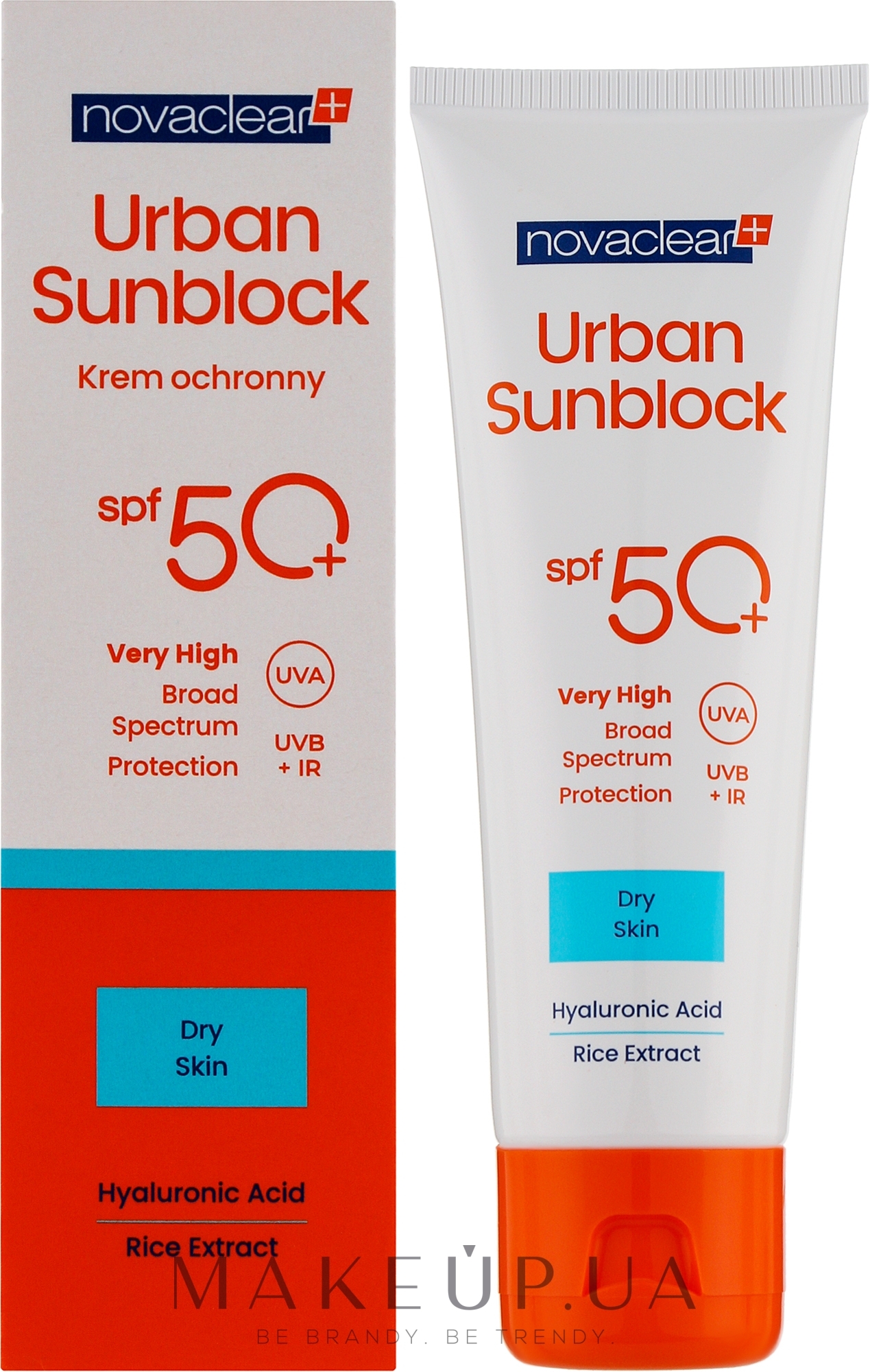 Солнцезащитный крем для сухой кожи лица - Novaclear Urban Sunblock Protective Cream SPF50 — фото 40ml