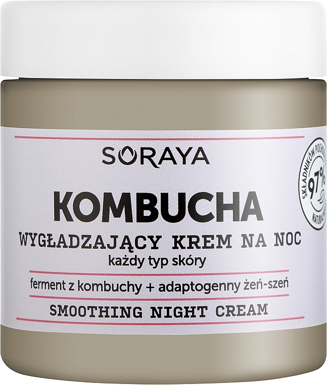Розгладжувальний нічний крем з AHA-кислотами - Soraya Kombucha Smoothing Night Cream — фото N1