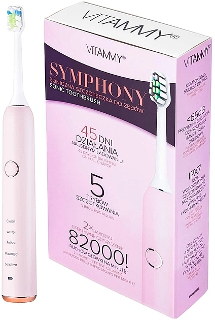 Электрическая зубная щетка "Symphony Pink" - Vitammy — фото N1