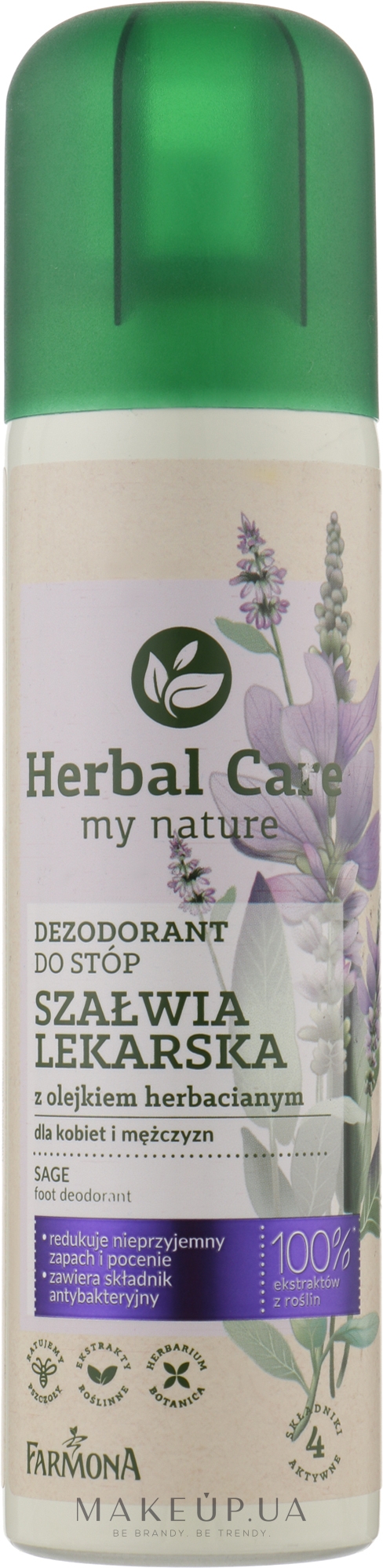 Дезодорант для ніг "Шавлія" - Farmona Herbal Care Dezodorant — фото 150ml