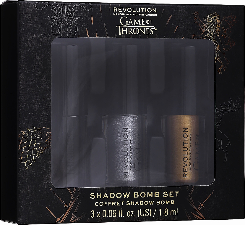 Набір - Makeup Revolution Game of Thrones Shadow Bomb Set (eyeshadow/3*1.8ml) — фото N1
