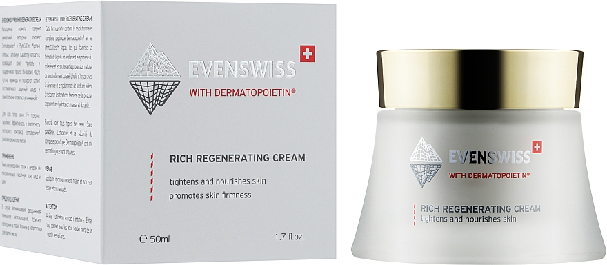 Насичений відновлювальний крем для сухої шкіри обличчя - Evenswiss Rich Regenerating Cream — фото N2