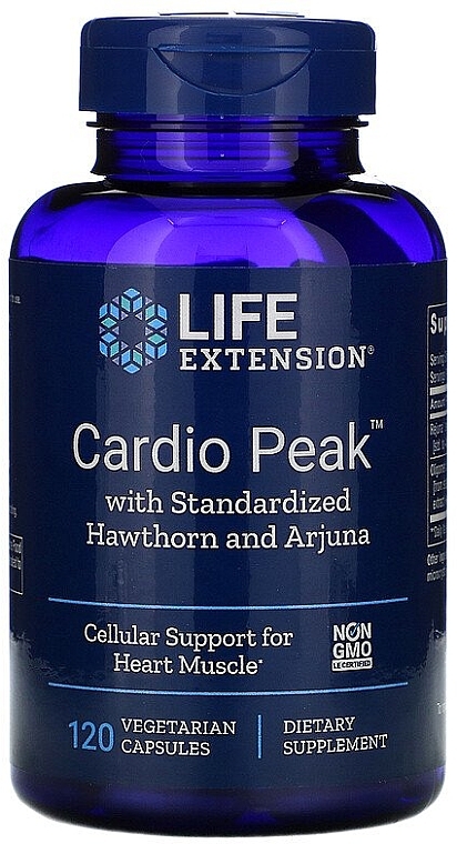 Харчові добавки "Кардіотонік з глодом і арджуна" - Life Extension Cardio Peak With Standardized Hawthorn And Arjuna — фото N1