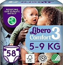 Парфумерія, косметика Підгузки Comfort 3 (5-9 кг), 58 шт. - Libero