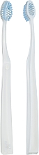 Зубна щітка середньої жорсткості зі щетиною "Pedex", біла - Edel+White Whitening Medium Toothbrush — фото N2