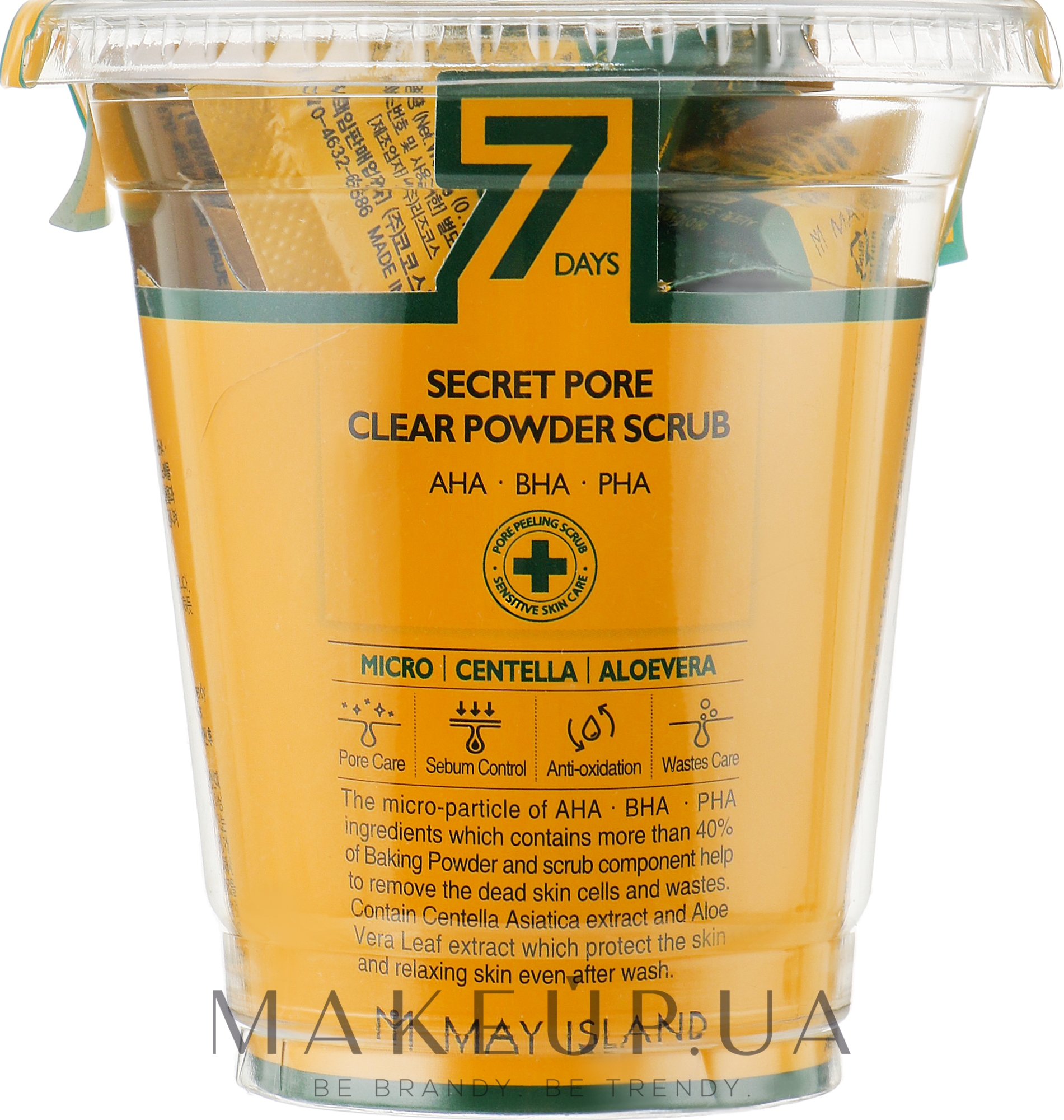 7 days secret pore clear powder scrub способ применения