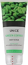 Духи, Парфюмерия, косметика Скраб для тела с экстрактом зеленого кофе - Unice Green Coffee Body Scrub
