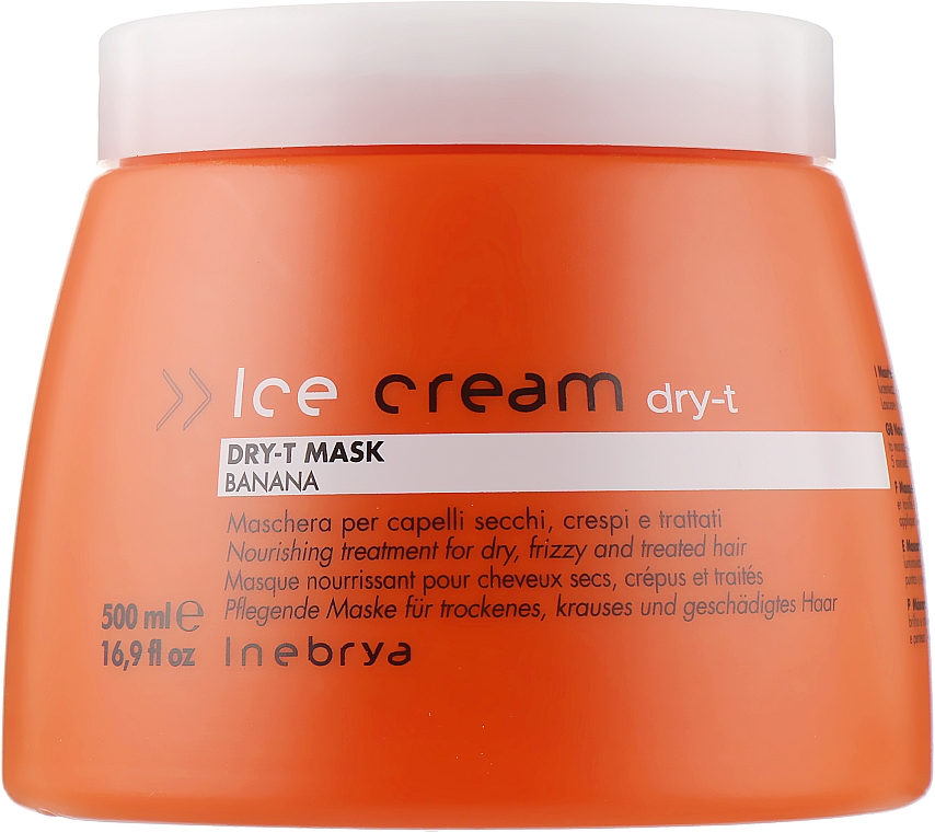 Маска для сухих, окрашенных и вьющихся волос - Inebrya Ice Cream Dry-T Mask