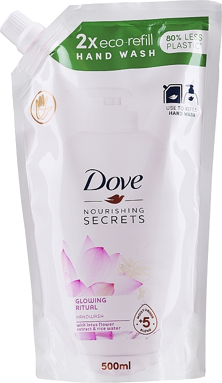 Жидкое мыло для рук "Цветок лотоса" - Dove Nourishing Secrets Glowing Ritual Hand Wash (дой-пак)
