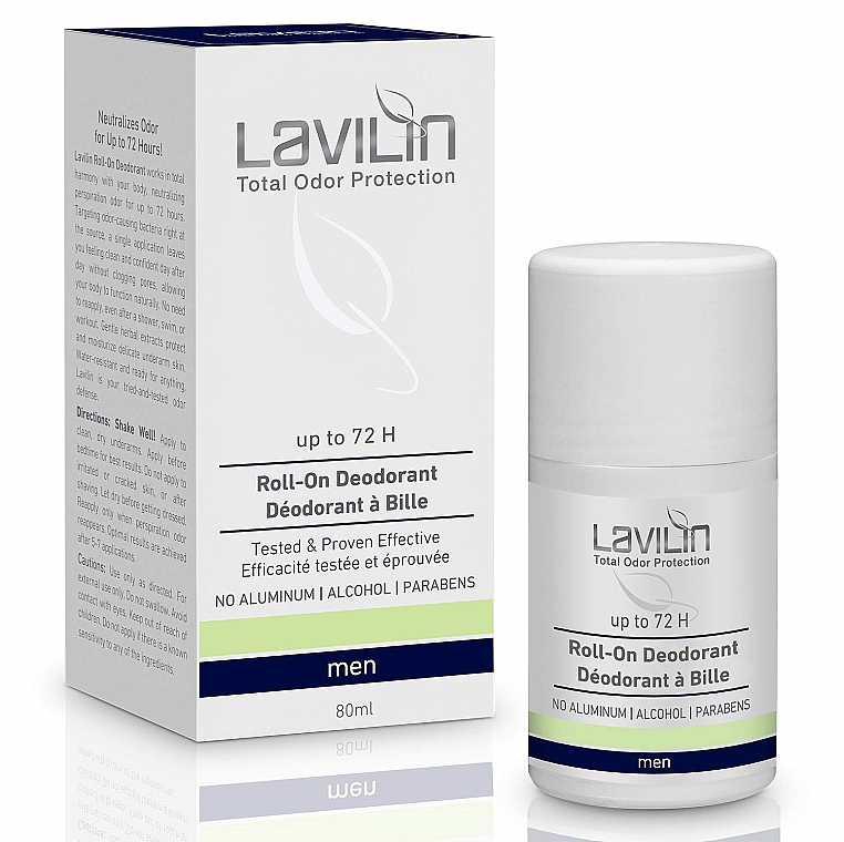 Кульковий дезодорант для чоловіків - Lavilin 72 Hour Roll-on Deodorant Men — фото N1