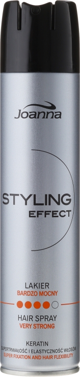 Лак суперсильной фиксации - Joanna Styling Effect Hair Spray Very Strong