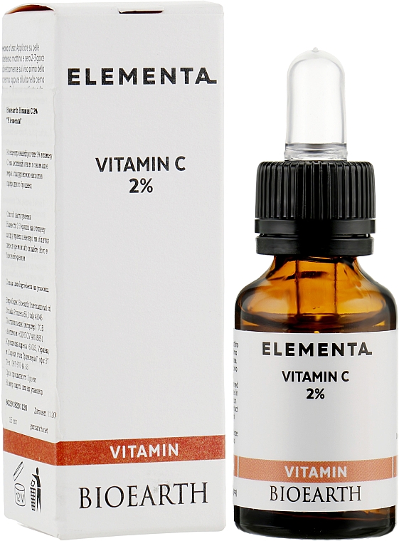 Сыворотка для лица "Витамин С 2%" - Bioearth Elementa Vitamin C 2% — фото N4