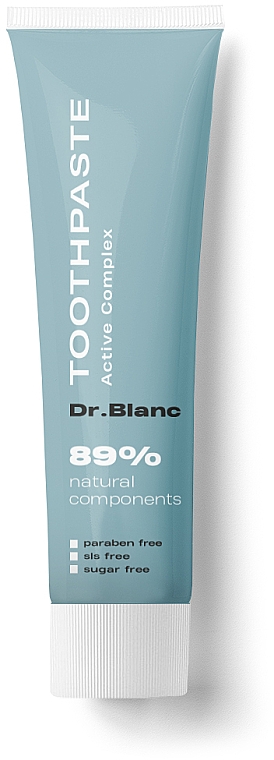 ПОДАРОК! Зубная паста укрепляющая "Active Complex" - Dr.Blanc Toothpaste Blue — фото N1