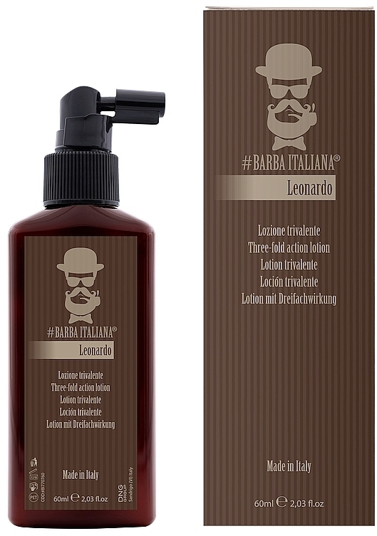 УЦІНКА Тривалентний лосьйон для волосся - Barba Italiana Leonardo Hair Lotion * — фото N1