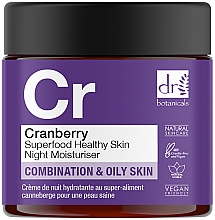 Нічний зволожувальний крем для обличчя - Dr. Botanicals Cranberry Superfood Healthy Skin Night Moisturiser — фото N3