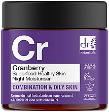 Ночной увлажняющий крем для лица - Dr. Botanicals Cranberry Superfood Healthy Skin Night Moisturiser — фото N3