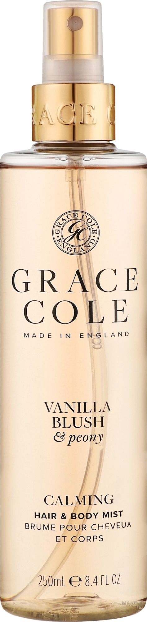 Парфумований спрей для тіла з ароматом ванілі і півонії  - Grace Cole Vanilla Blush & Peony Body Mist — фото 250ml