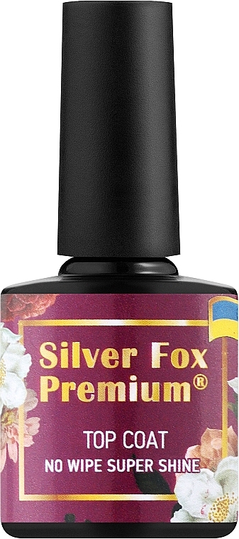 Топ для гель-лаку без липкого шару, 8 мл - Silver Fox Top Coat No Wipe Super Shine — фото N1