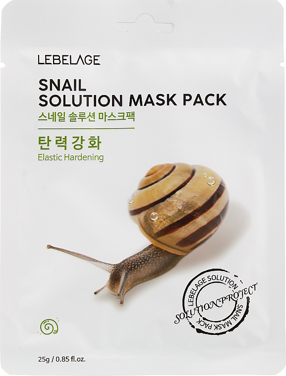 Маска для обличчя тканинна - Lebelage Snail Solution Mask