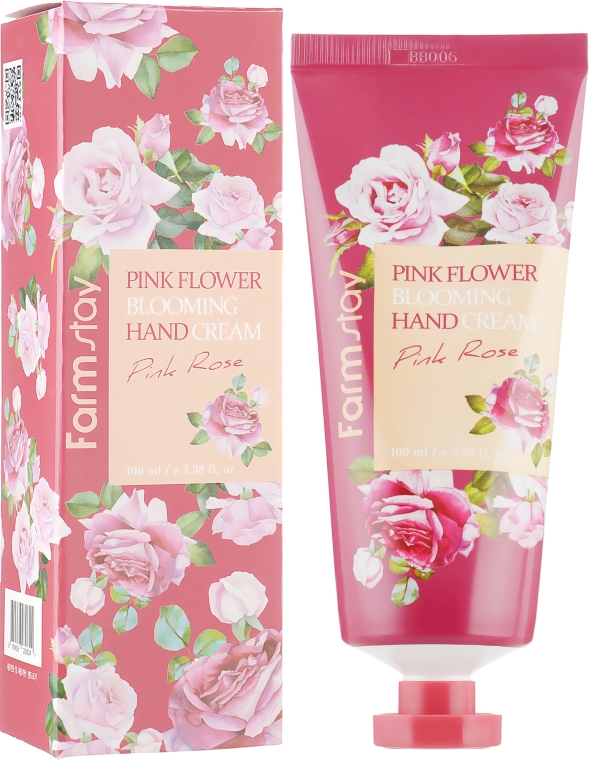 Крем для рук з екстрактом троянди - FarmStay Pink Flower Blooming Hand Cream Pink Rose — фото N1