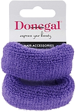 Резинки для волос, FA-5643, 2 шт., фиолетовые - Donegal — фото N1