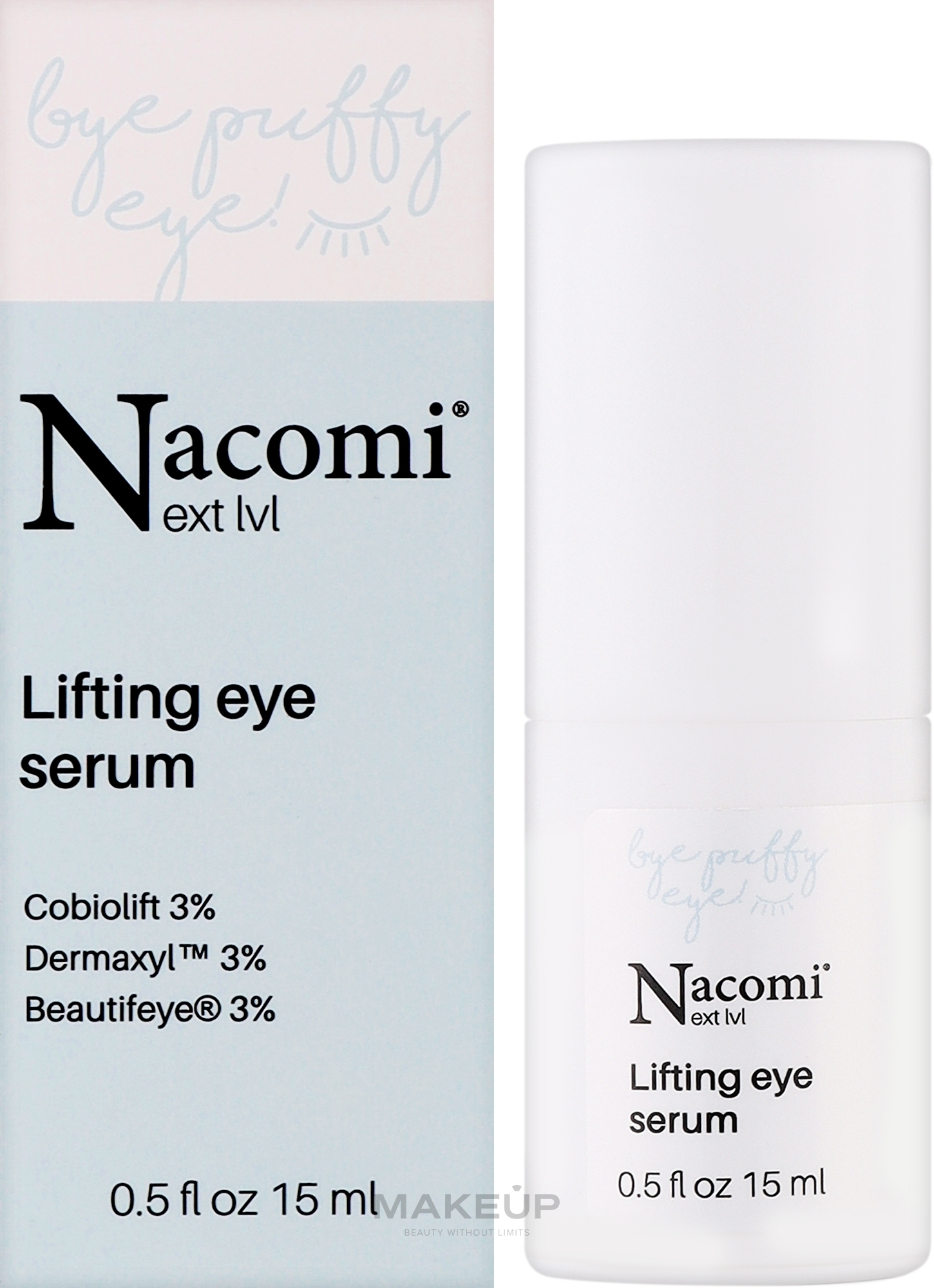 Ліфтингова сироватка для шкіри навколо очей - Nacomi Next Level Lifting Eye Serum — фото 15ml