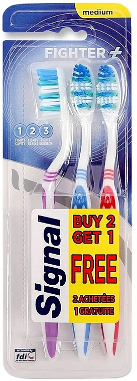 Набор - Signal Fighter Tooth Brush 3 Pack (tooth/brush/3pcs) — фото N1