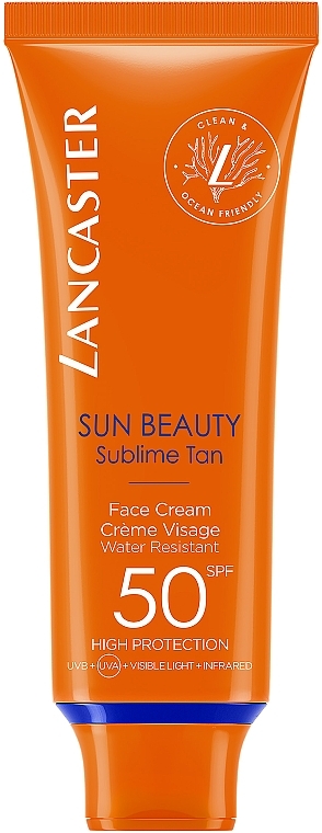 Солнцезащитный водостойкий крем для лица - Lancaster Sun Beauty SPF50 — фото N1