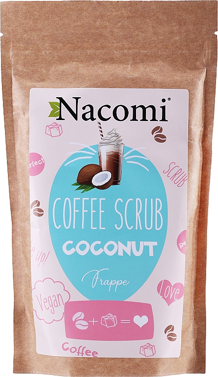 Кавовий скраб з кокосом для тіла - Nacomi Coffee Scrub Coconut — фото N1