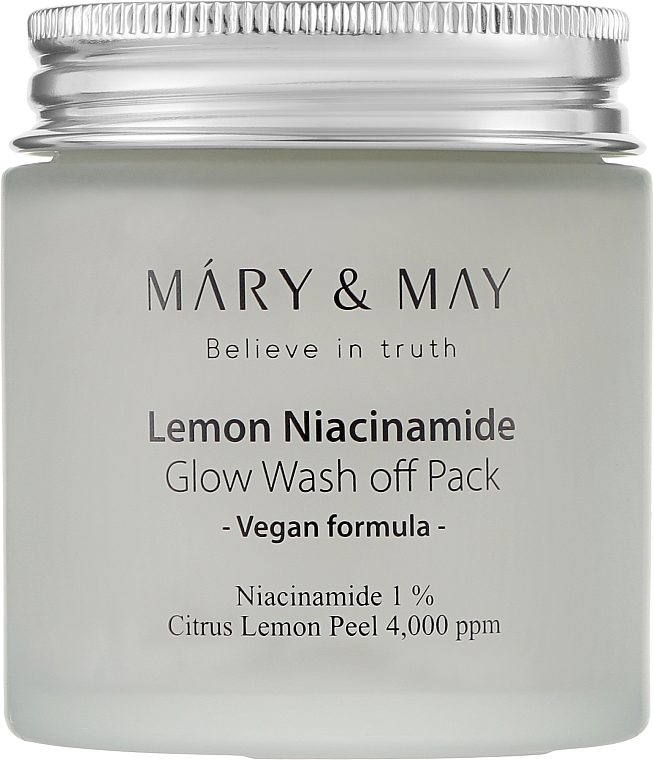 Очищающая маска для выравнивания тона кожи с ниацинамидом - Mary & May Lemon Niacinamide Glow Wash Off Pack — фото N4
