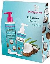 Набор - Dermacol Aroma Ritual Brazilian Coconut (h/cr/150ml + soap/250ml) — фото N2