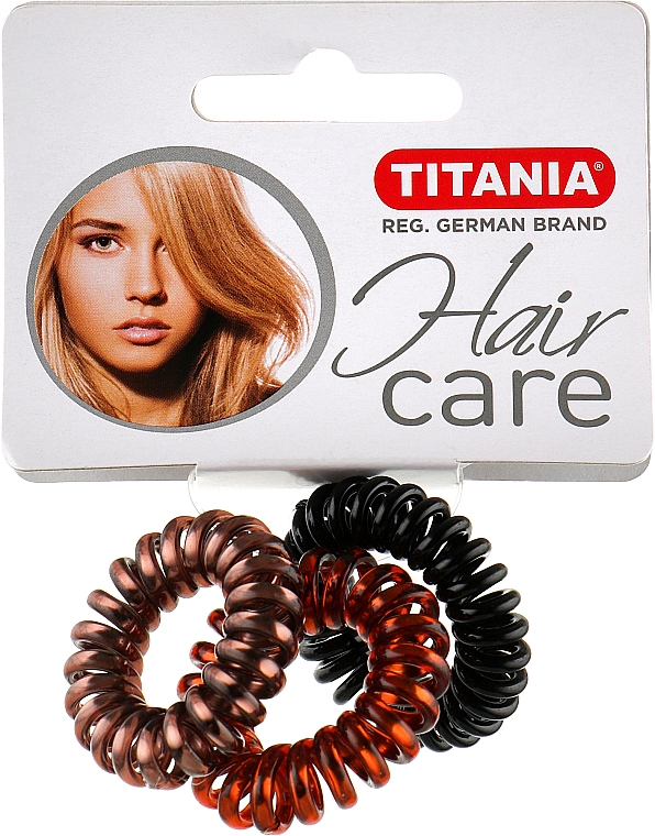 Резинки для волос "Anti Ziep" цвета металла, 3шт. - Titania — фото N1