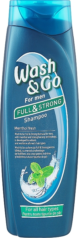 Шампунь з ментолом для волосся - Wash&Go Full & Strong
