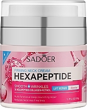 Укрепляющий крем для шеи для разглаживания морщин - Sadoer Hexapeptide Firming Neck Cream — фото N1