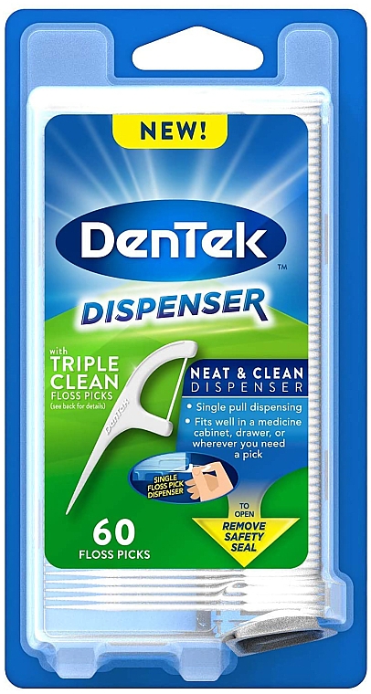 Флосс-зубочистки с диспенсером «Тройное очищение» - DenTek Dispenser — фото N1