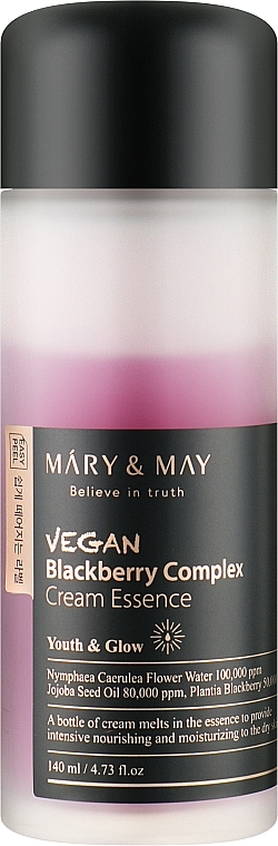 Крем-есенція для обличчя - Mary & May Vegan Blackberry Complex Cream Essence