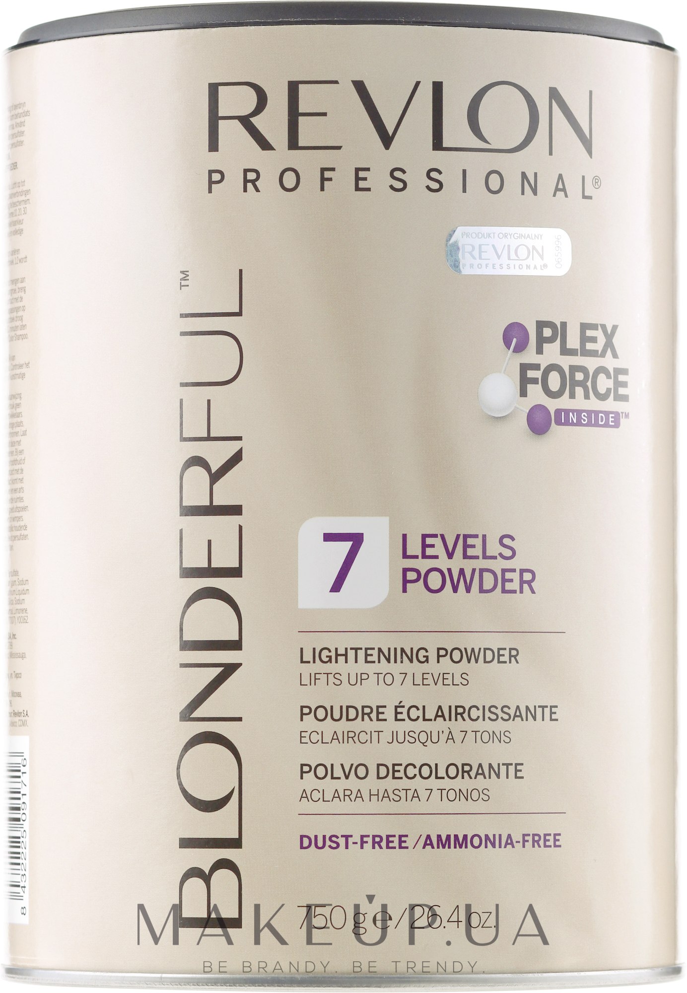 Многофункциональная осветляющая пудра уровень 7 - Revlon Professional Blonderful 7 Levels Lightening Powder — фото 750g