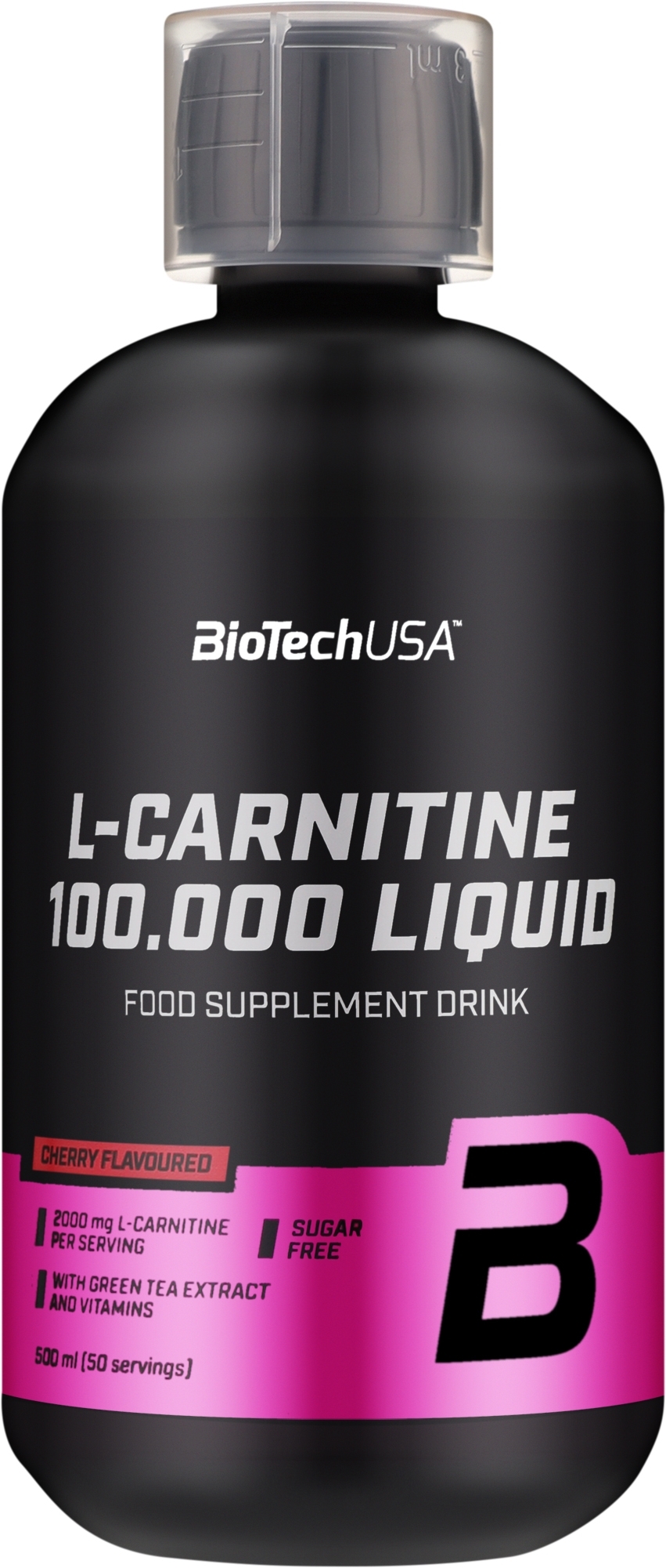 Жироспалювач L-карнітин зі смаком вишні - BiotechUSA L-Carnitine 100000 Liquid — фото 500ml