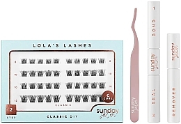 Набір - Lola's Lashes Classic Diy Lash Extensions Starter Set (bond/seal/2x3.5ml + remover/4ml + eyelashes/40pcs + applicator/1pcs) — фото N1