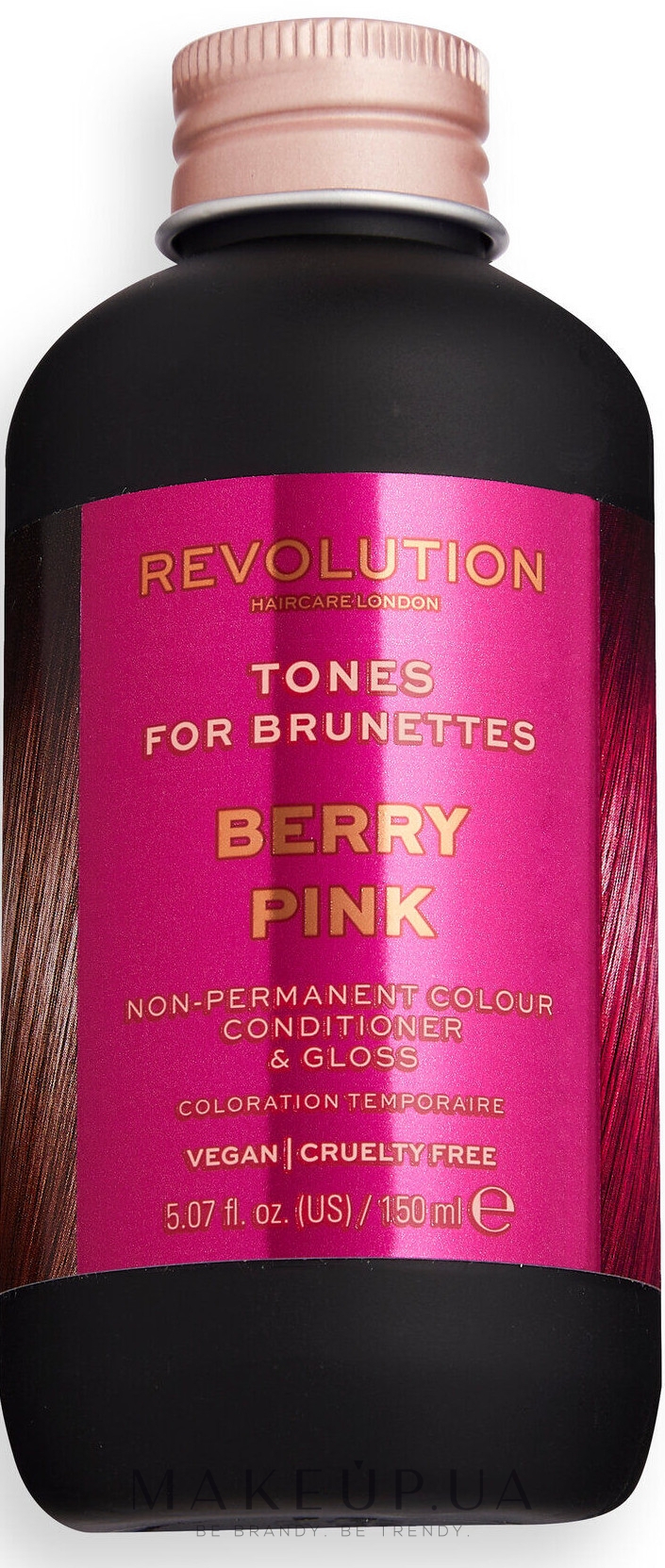 Тонувальний бальзам для брюнеток - Makeup Revolution Tones For Brunettes — фото Berry Pink
