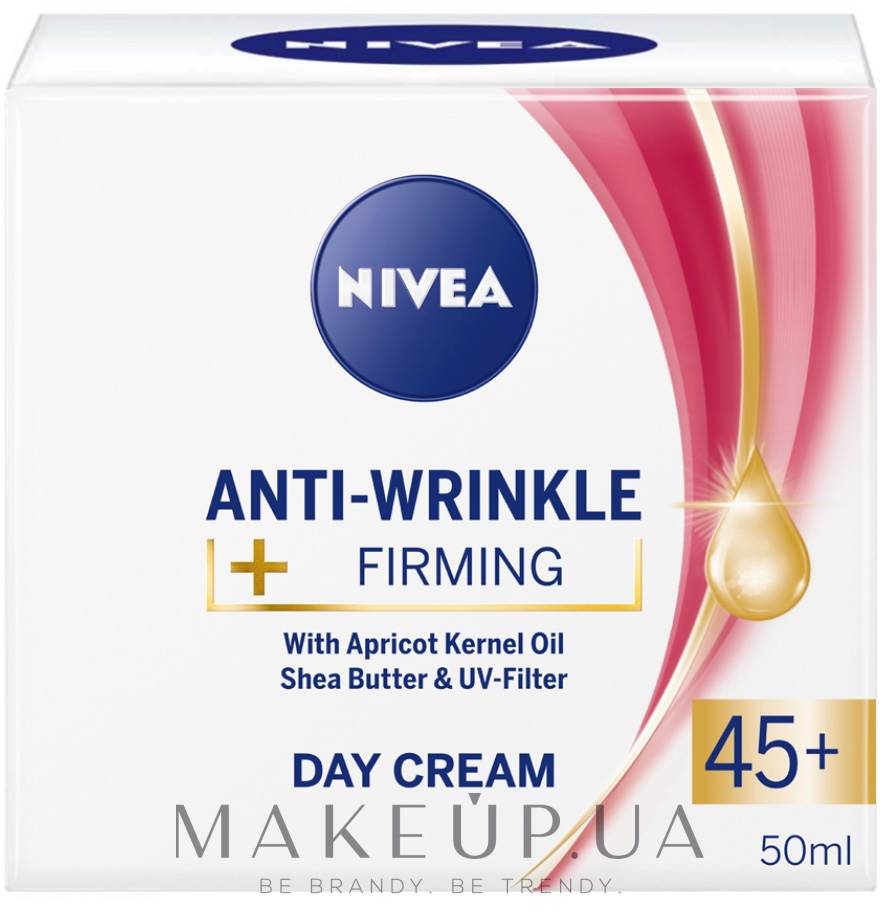 Денний крем для обличчя проти зморщок + пружність 45+ - NIVEA Anti-Wrinkle + Firming Day Cream — фото 50ml