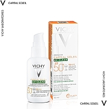 Ежедневный солнцезащитный невесомый флюид для кожи подверженной к жирности и несовершенствам, очень высокий уровень защиты SPF50+ - Vichy Capital Soleil UV-Clear SPF50 — фото N2