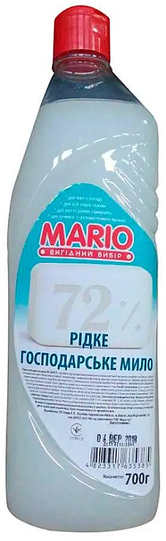 Жидкое мыло хозяйственное 72% - Mario — фото N1