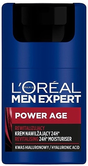 Зволожувальний крем для обличчя - L'Oreal Paris Men Expert Power Age Revitalizing Moisturizer 24H — фото N1