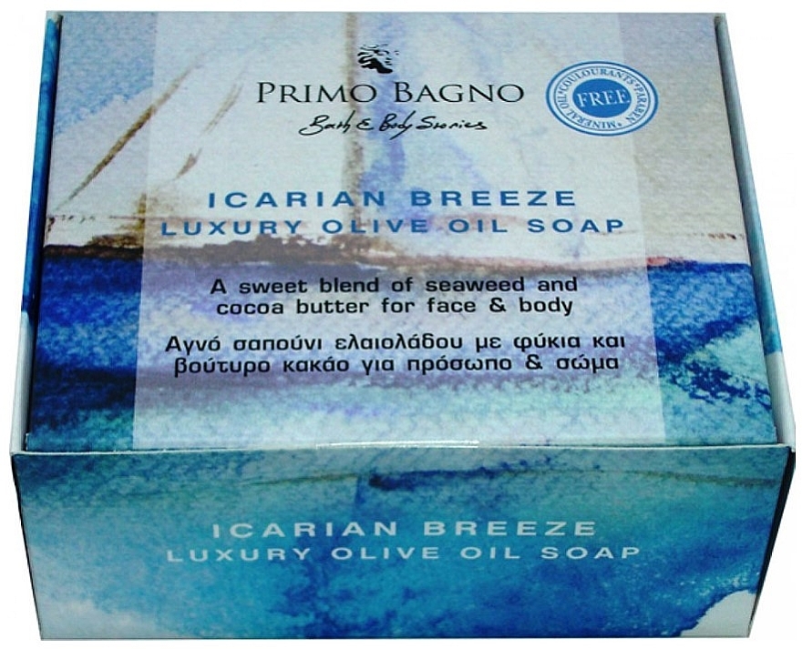 Мило для обличчя й тіла з оливковою олією - Primo Bagno Icarian Breeze Luxury Olive Oil Soap — фото N1