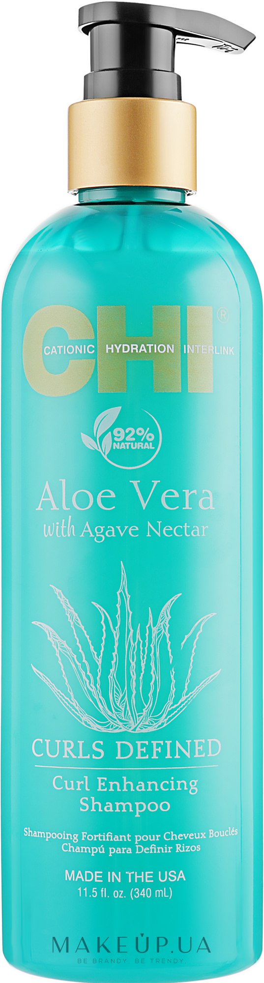 Шампунь для волосся, що активує завиток з алое вера та нектаром агави - CHI Aloe Vera Curl Enhancing Shampoo — фото 340ml