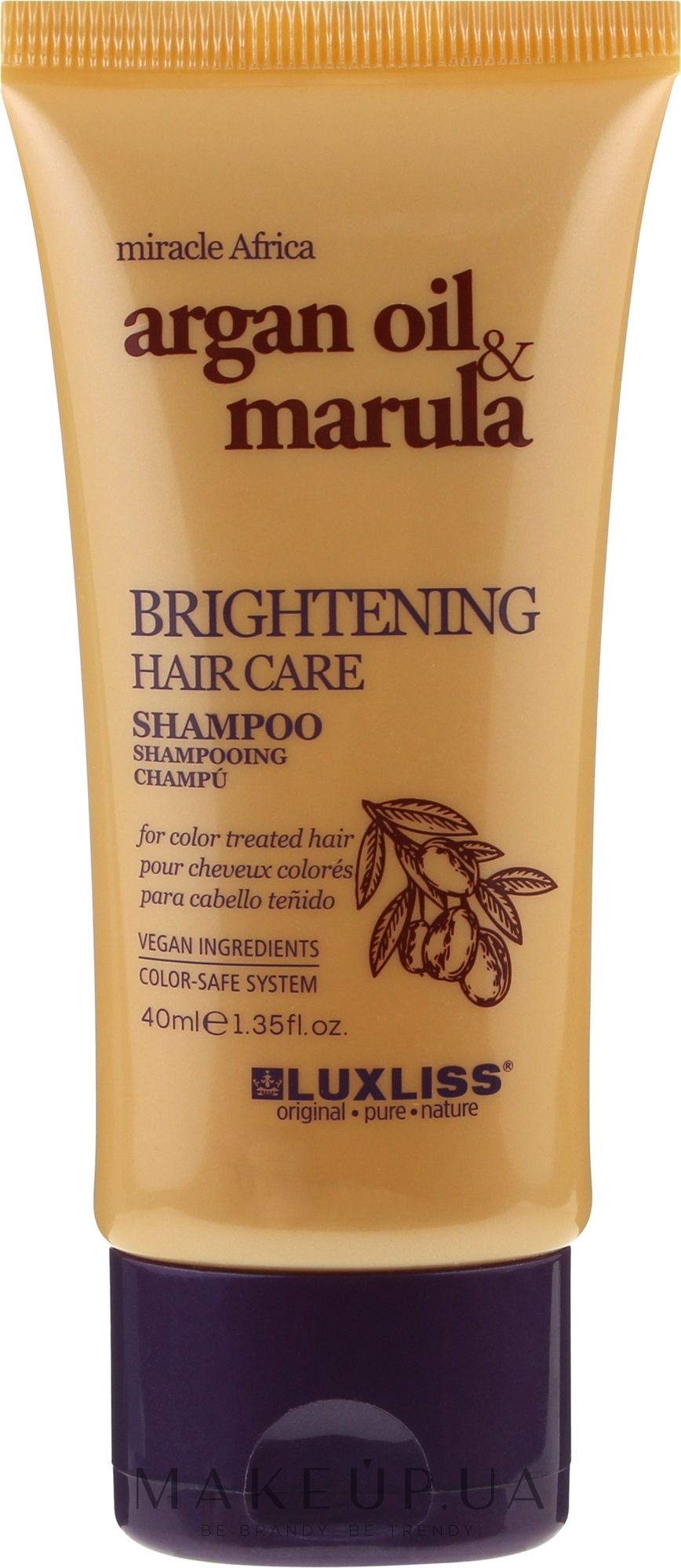 Шампунь для блеска волос - Luxliss Brightening Hair Care Shampoo — фото 40ml